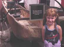 Katelyn next to dugout canoe